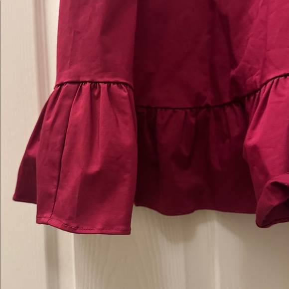 Anthropologie Deep Red Midi Dress - Picture 7 of 10